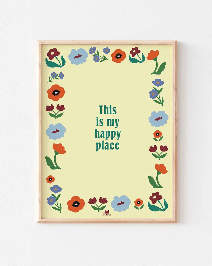 Poster Happy place (30 x 40 cm)