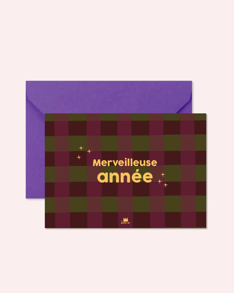 Carte "Nouvel an" : Merveilleuse année (avec enveloppe)