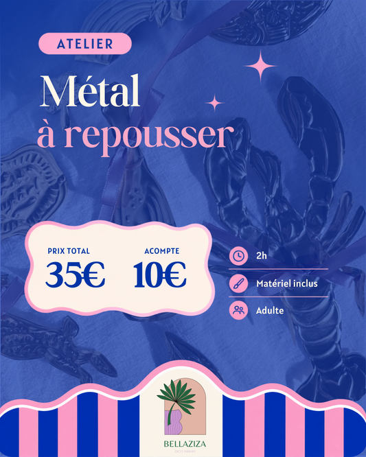 Metal embossing workshop by BELLAZIZA - €35