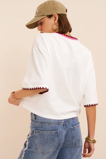 T-shirt blanc "J'aime le soleil"