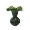 Vase Froufrou vert foncé mm D13,5 H19cm