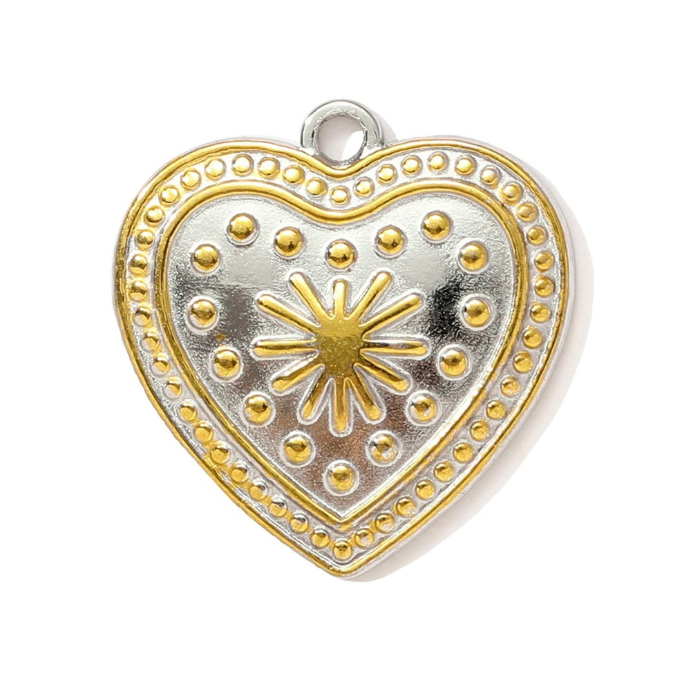 Charm Cœur bicolore