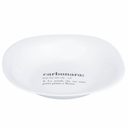 Assiette Creuse Opale Carrée Carbonara