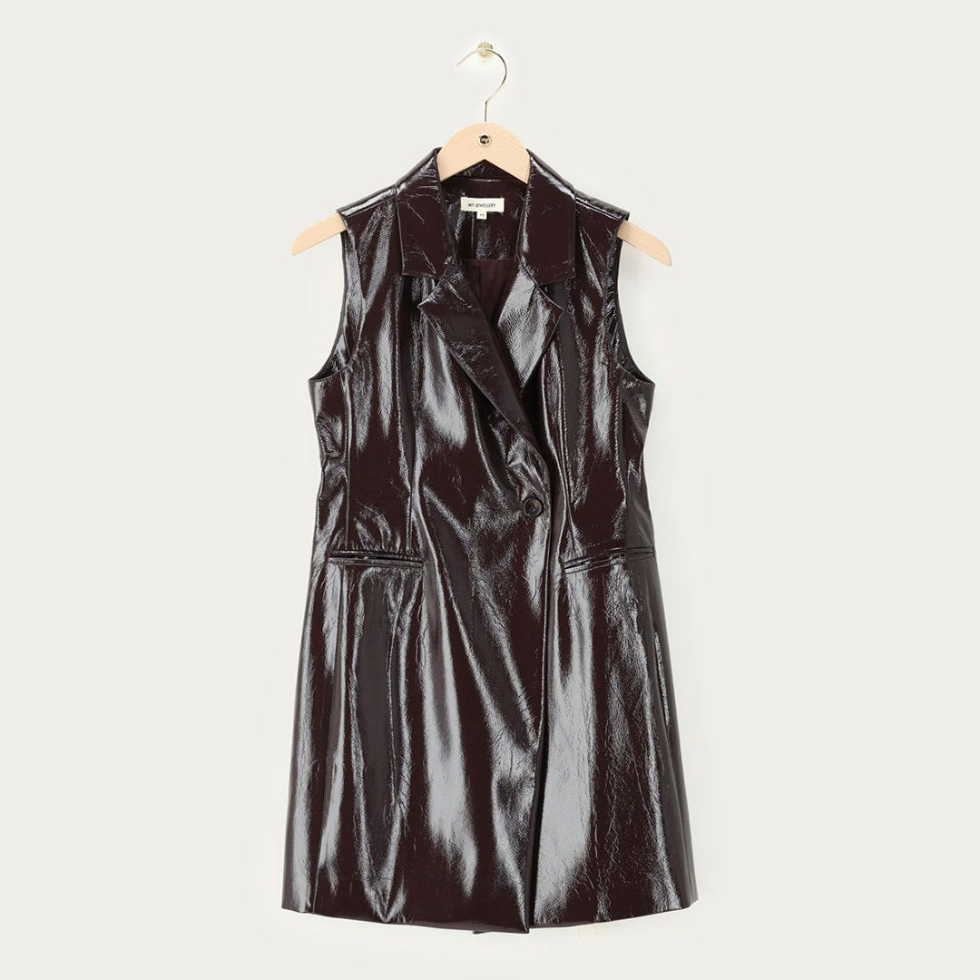 Robe blazer vernie marron