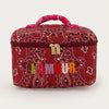 Trousse de toilette bordeaux avec imprimé bandana