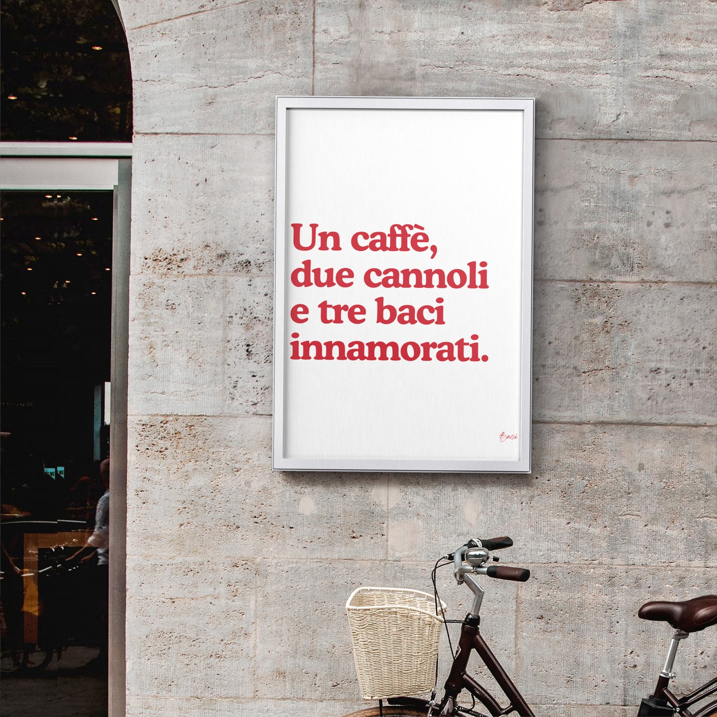 Affiche "Un caffè" - BACI ARTE