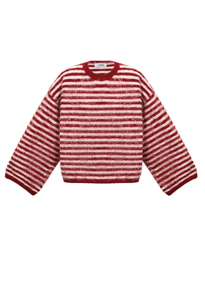 Pull rayé en maille