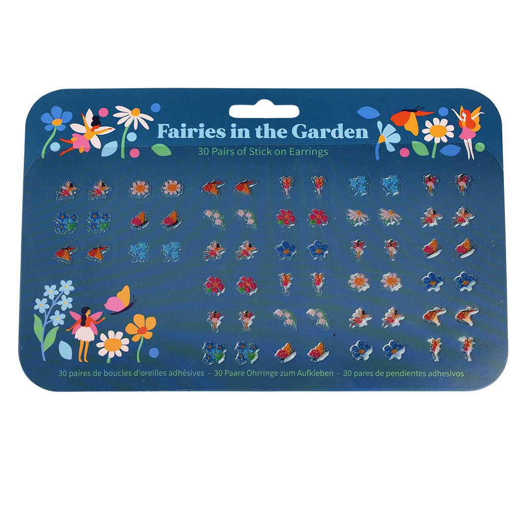 Boucles d'oreilles autocollantes (30 paires) - Fées dans le jardin