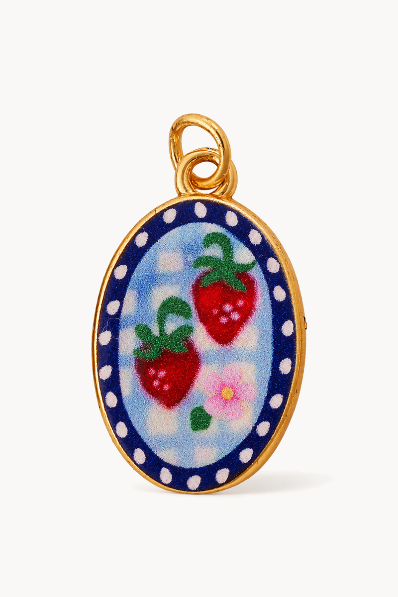 Charm with strawberries