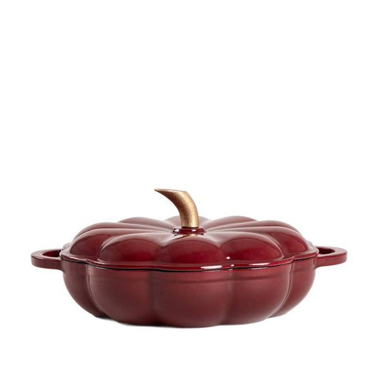 PRECOMMANDE - Cocotte citrouille en fonte bordeaux 1,5 L