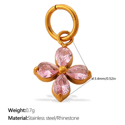 Charm avec strass et fleur