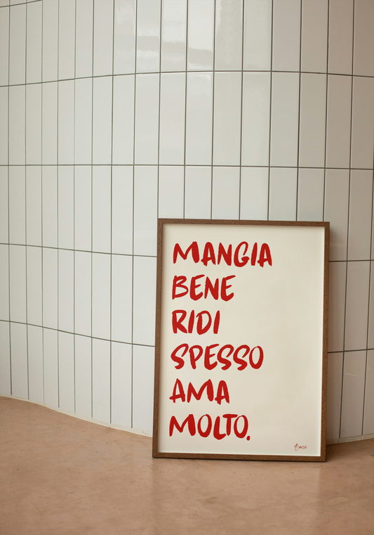 Affiche "Mandia ride..." - BACI ARTE