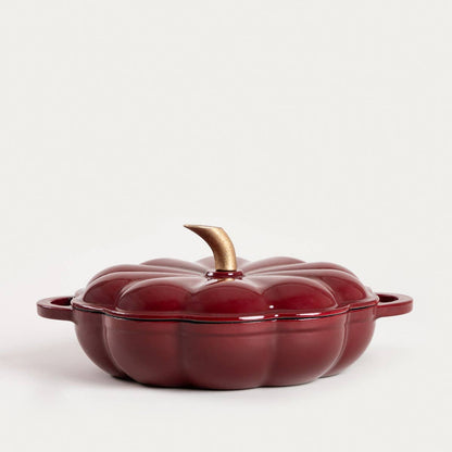 PRECOMMANDE - Cocotte citrouille en fonte bordeaux 1,5 L