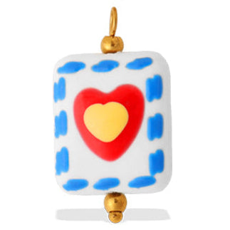 Ceramic heart charm 
