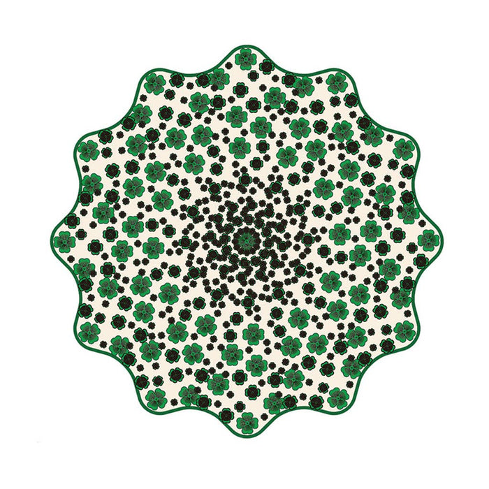 Round rigid placemat, leaf shape, 35cm diameter