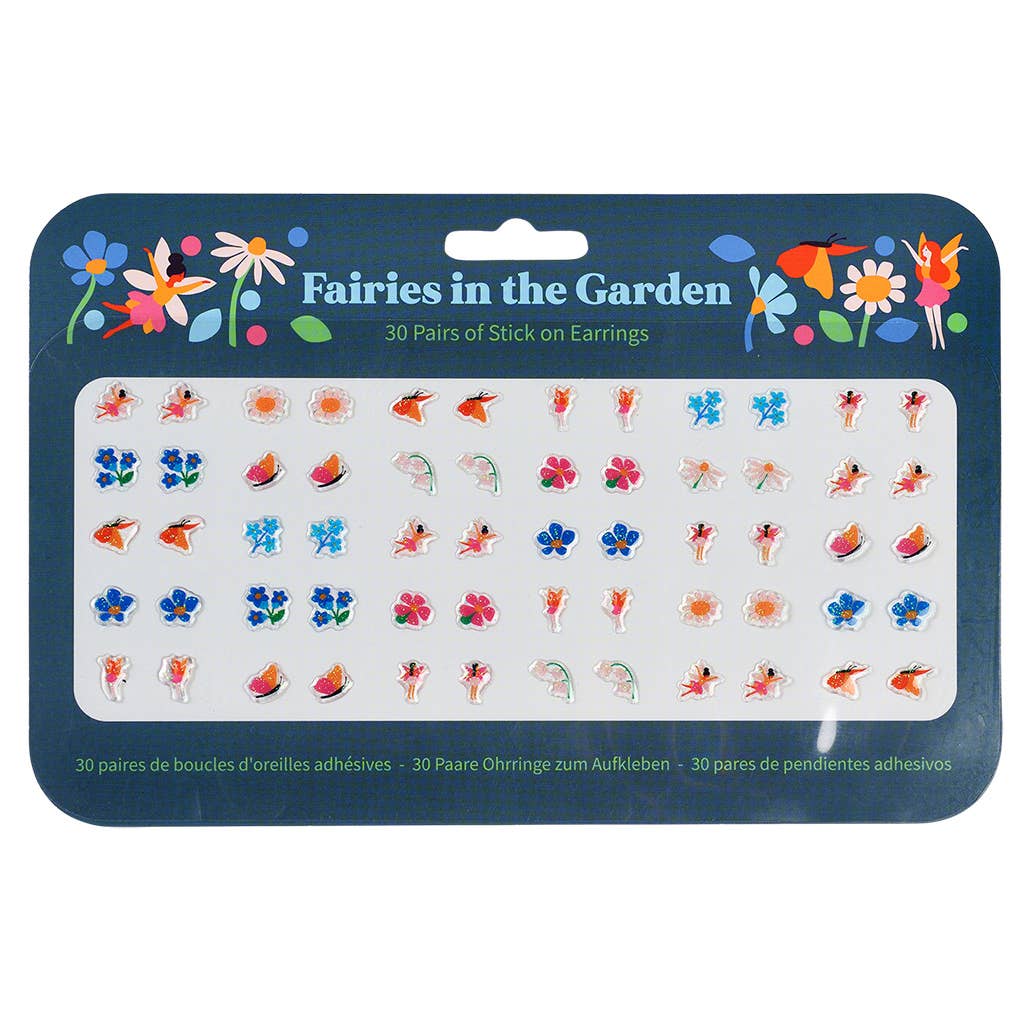 Boucles d'oreilles autocollantes (30 paires) - Fées dans le jardin