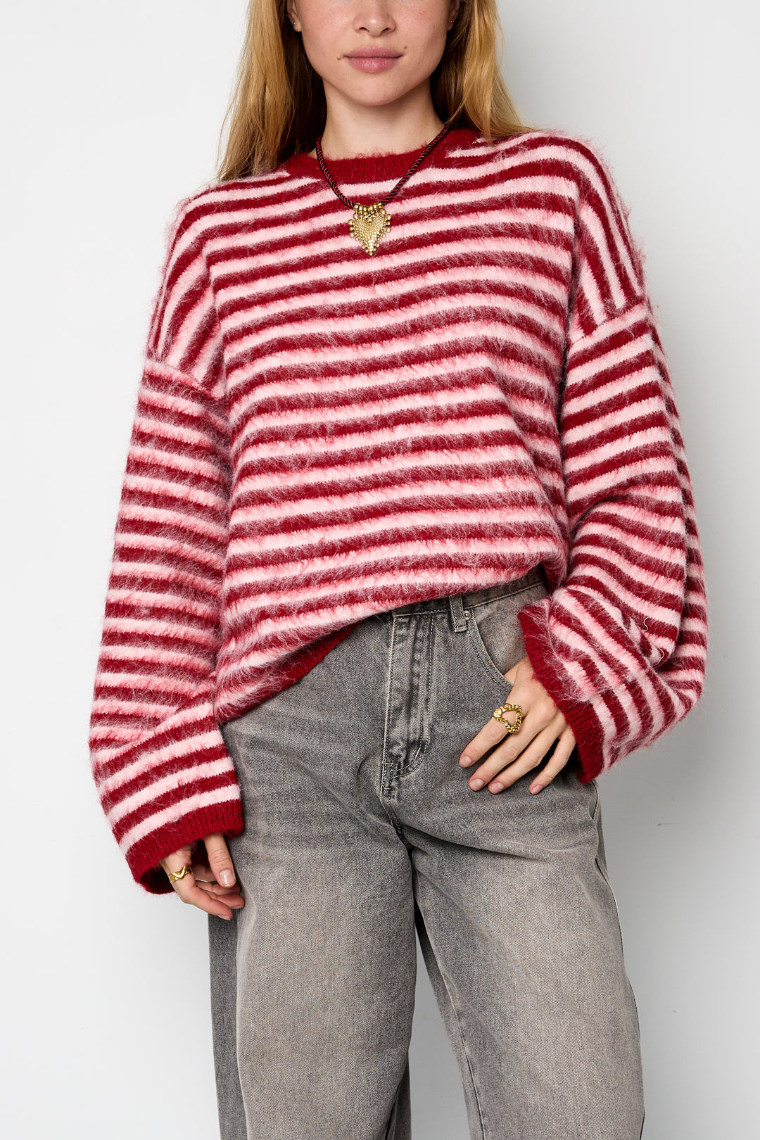 Pull rayé en maille