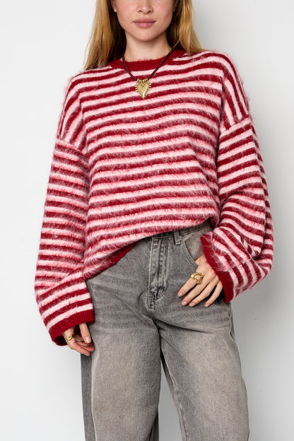 Pull rayé en maille