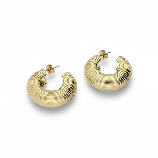 Boucles d'oreilles Bold avec rayures claires