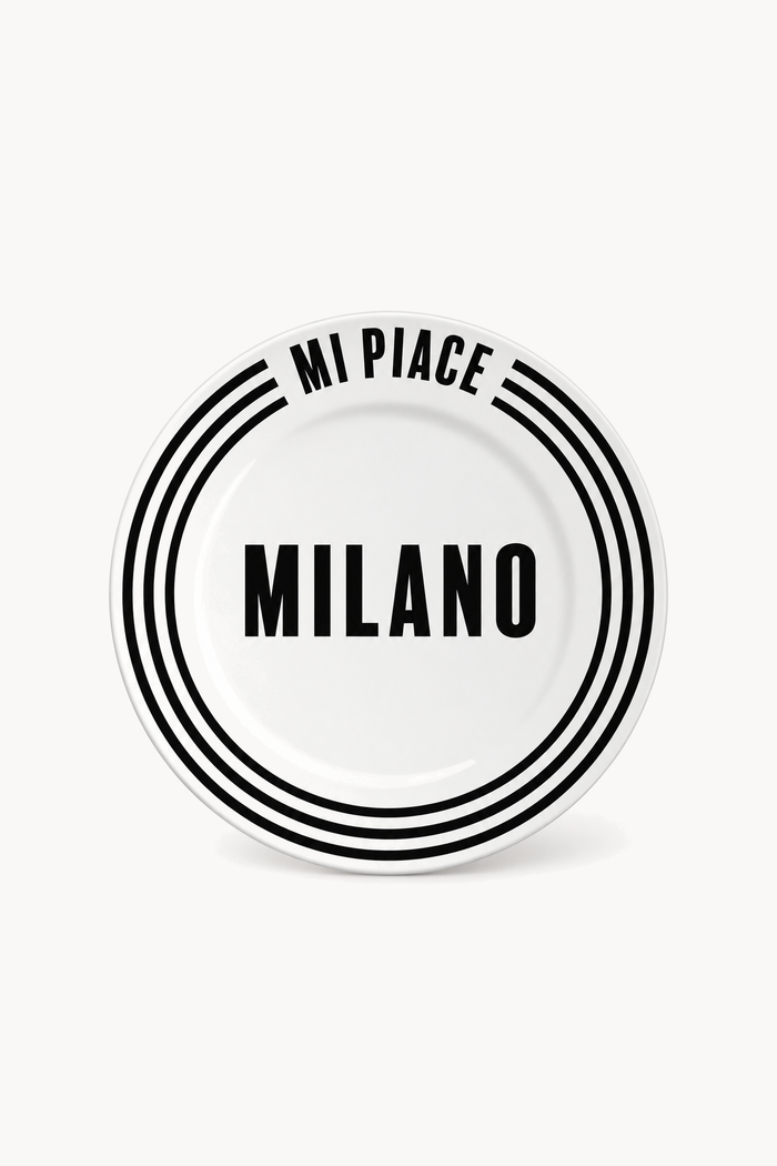 MILAN - Porseleinen bord met inscriptie