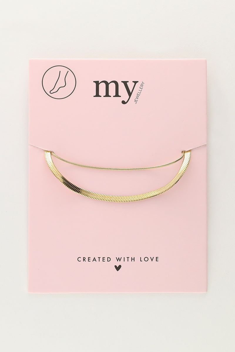 Bracelet de cheville minimaliste à double lien