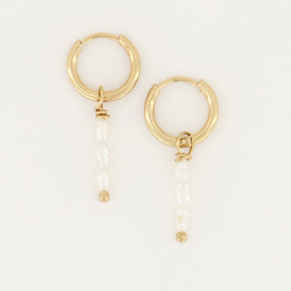 Créoles trois perles d'eau douce