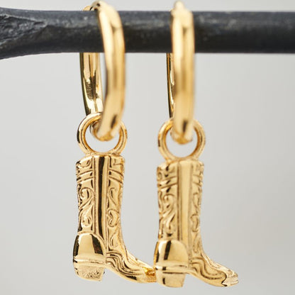Boucles d’oreilles avec bottes de cowboy