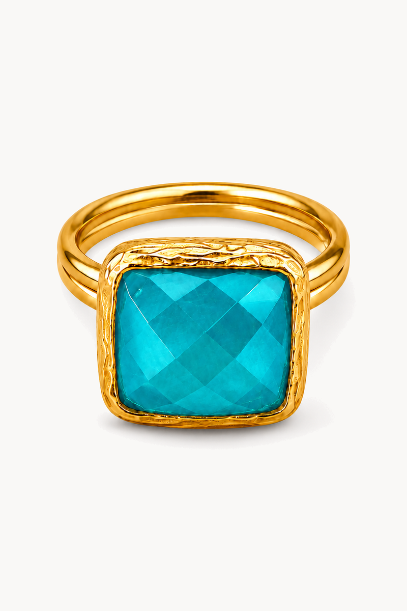 Bague cuivre et cristal