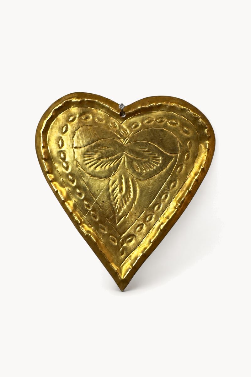 Solid brass heart HEART