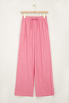 Pantalon rayé rose