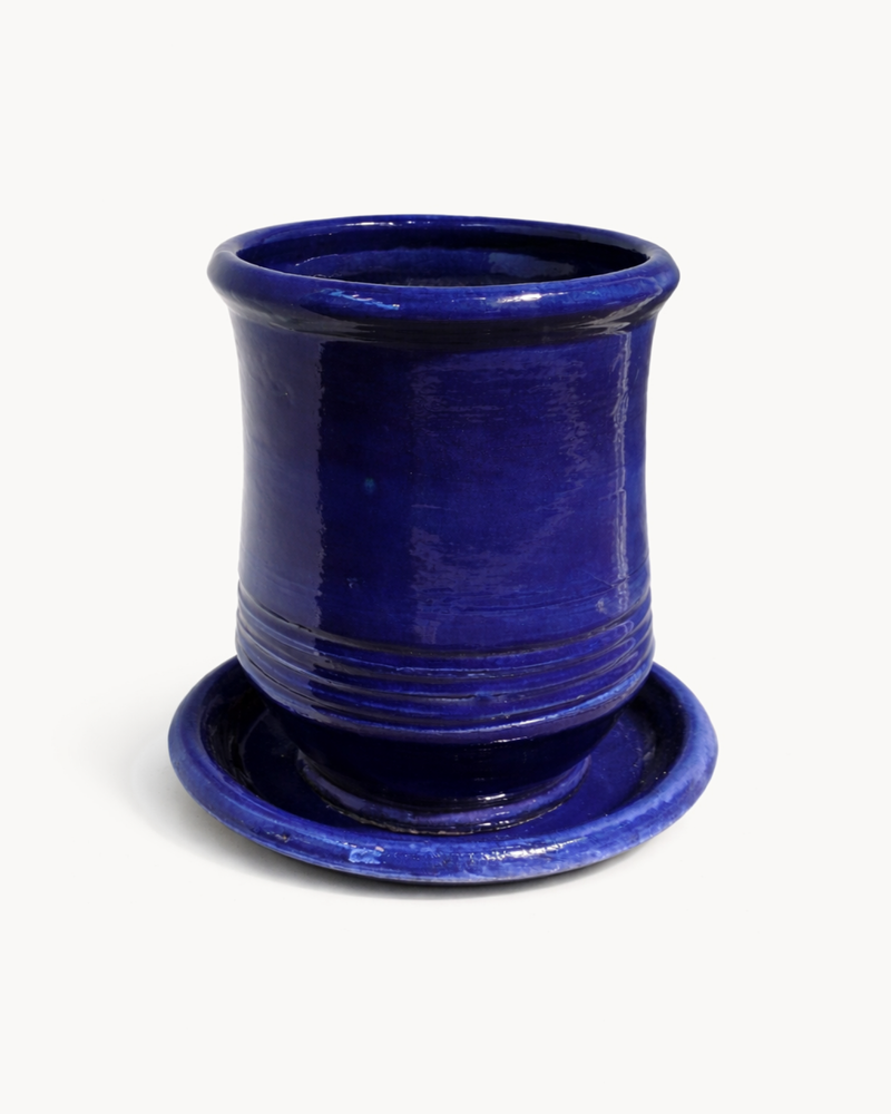 Pot extérieur bleu majorelle 45 cm