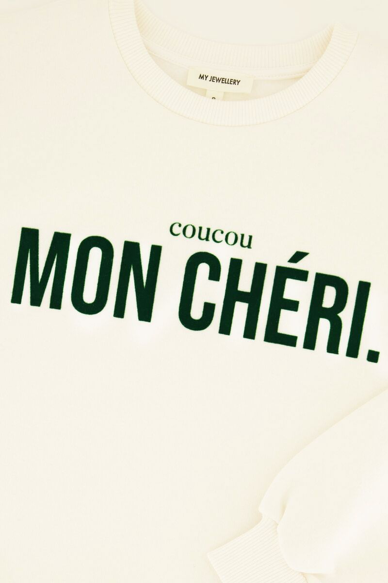 Sweat blanc mon chéri