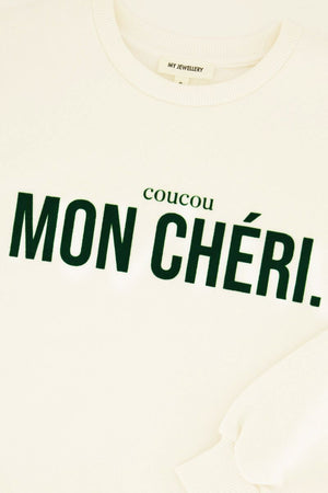 Sweat blanc mon chéri