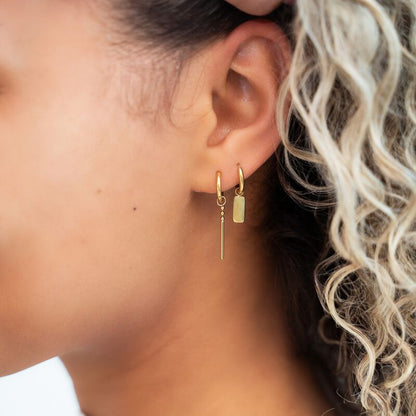 Boucles d’oreilles rectangle