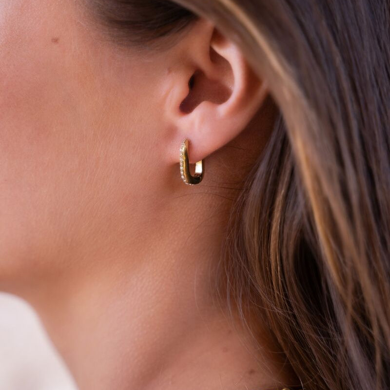 Boucles d'oreilles avec strass