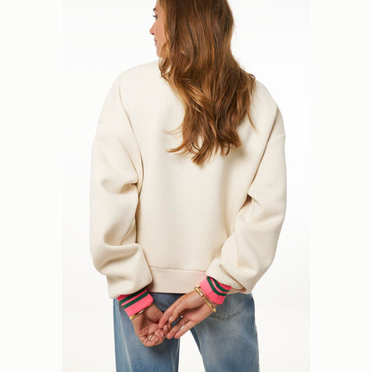 Sweat beige "L'amour au pouvoir"