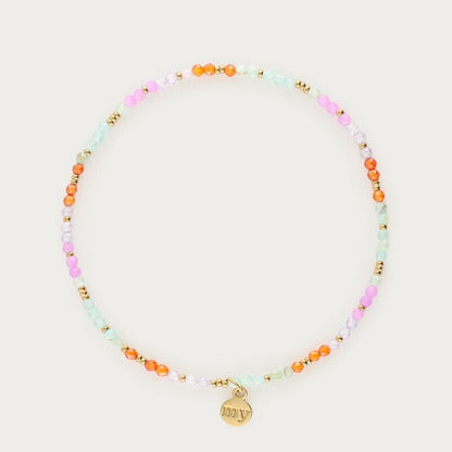 Bracelet Botanical avec perles fantaisie bleues