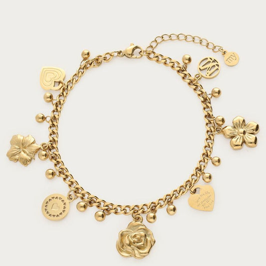 Bracelet Botanical avec fleurs "candy"