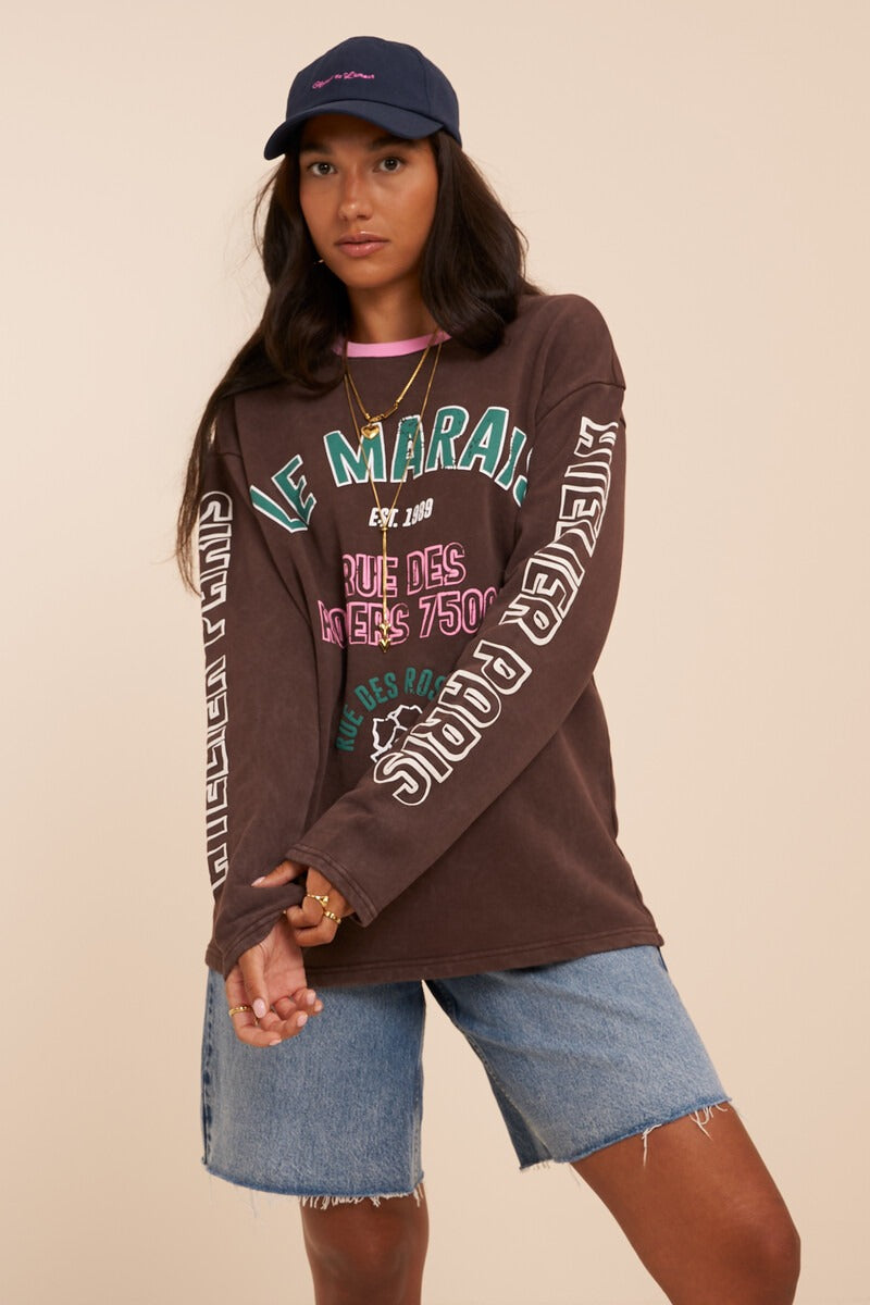Sweat marron 'Le Marais'