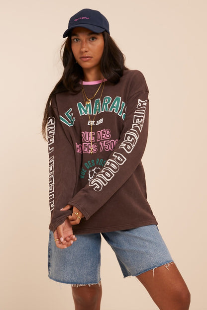 Sweat marron 'Le Marais'
