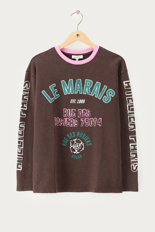 Sweat marron 'Le Marais'