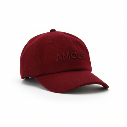 Casquette bordeaux "amour"