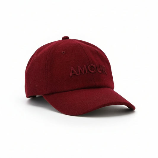 Casquette bordeaux "amour"