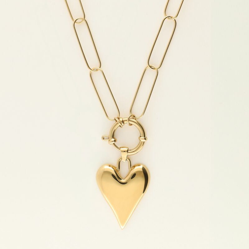 Collier grand pendentif coeur