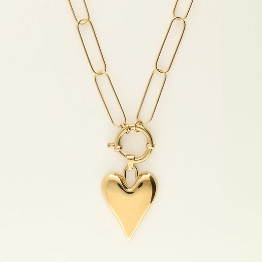 Collier grand pendentif coeur