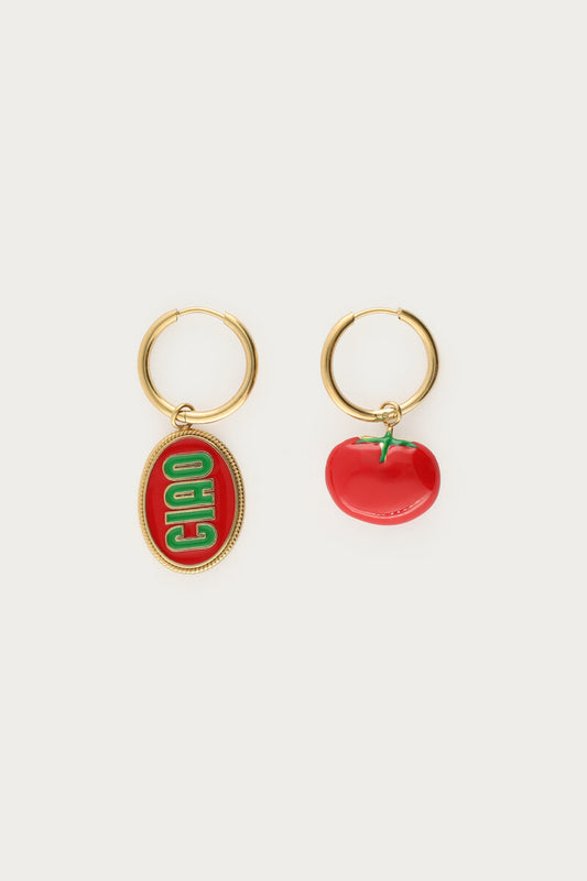 Boucles d'oreilles Ciao tomate