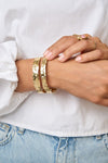Bracelet jonc double martelé