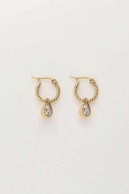 Créoles avec goutte en strass