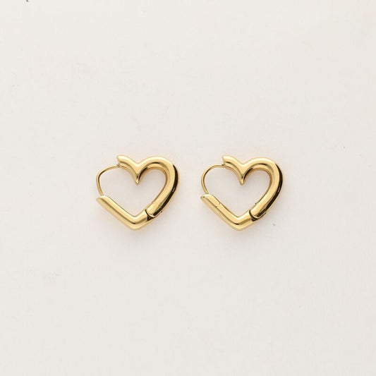 Boucles d'oreilles avec petit cœur ouvert