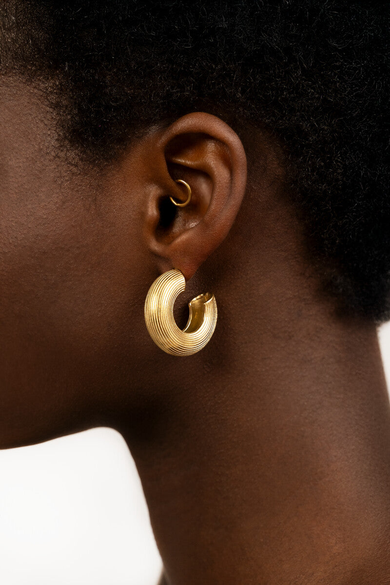 Boucles d'oreilles Bold avec rayures claires